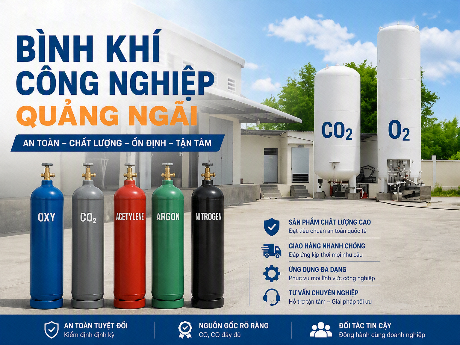 Bình khí công nghiệp Quảng Ngãi