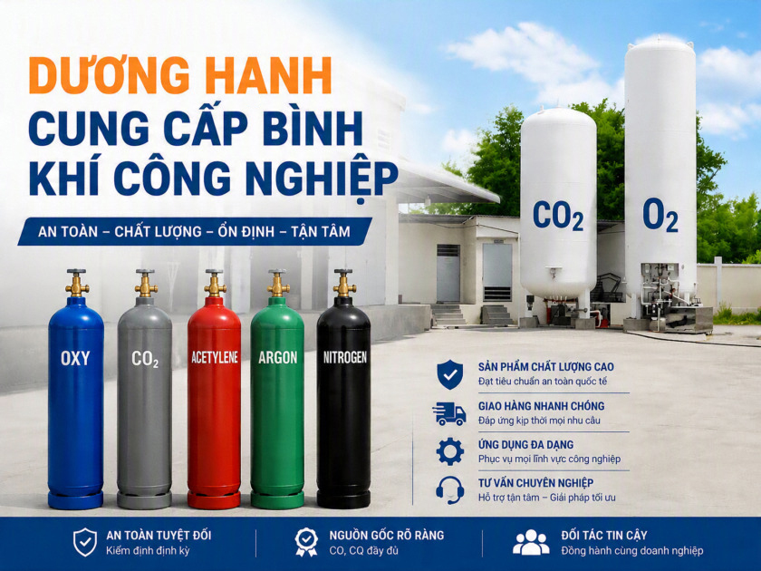 Cung cấp bình khí công nghiệp Quảng Ngãi